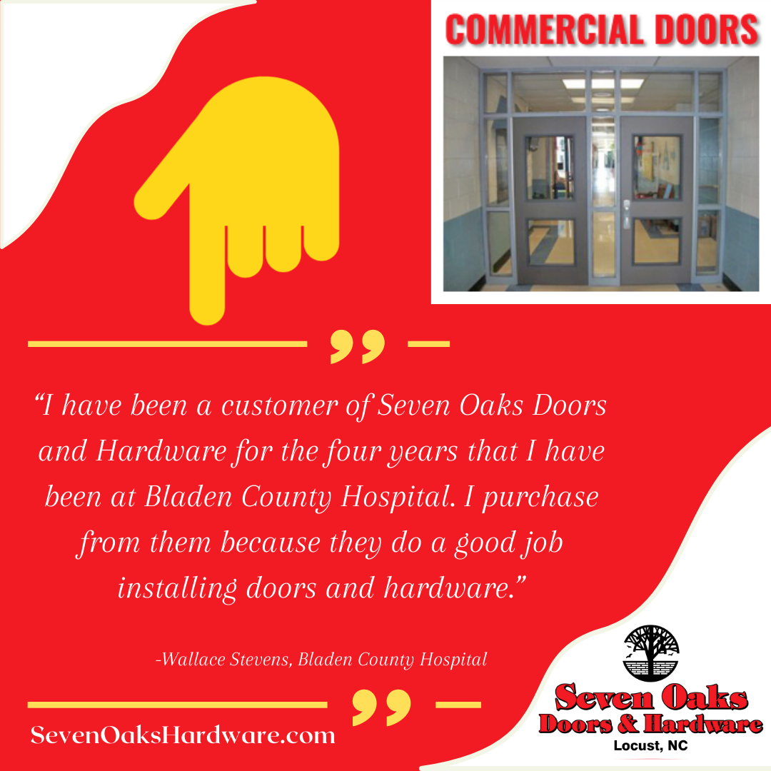 Commercial Doors, hardware, and security.