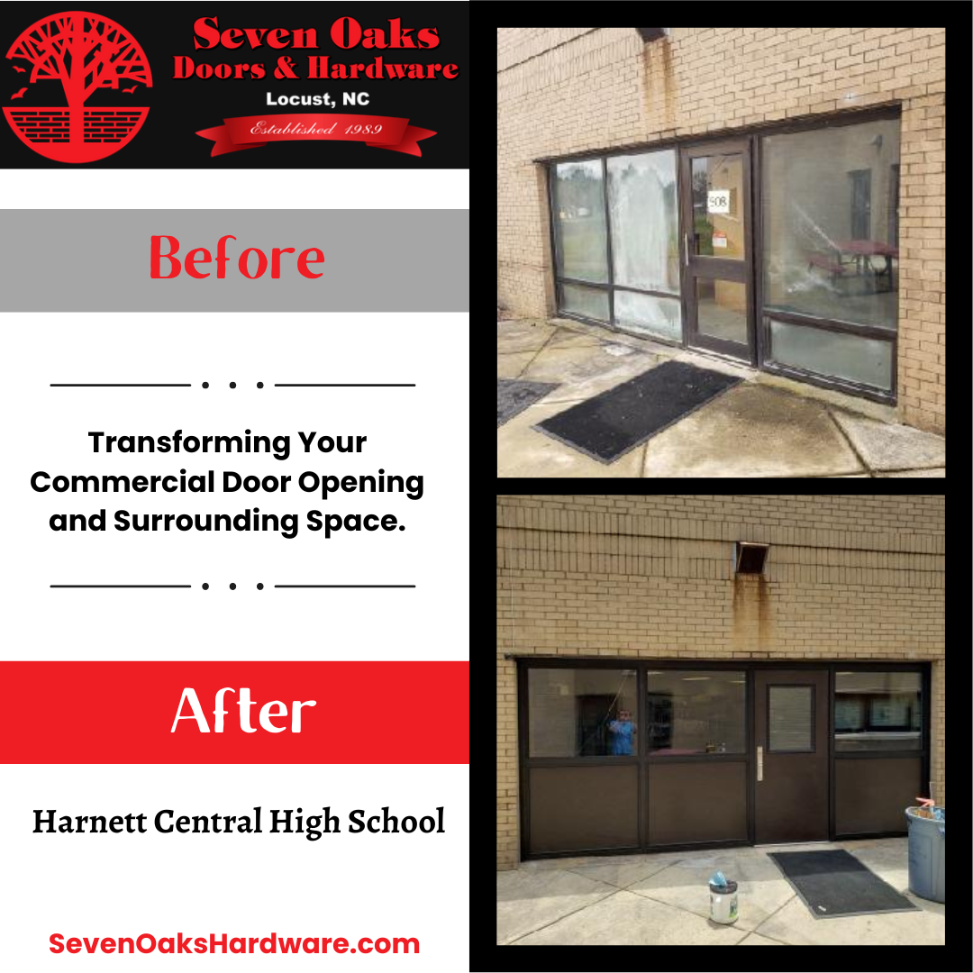 Harnett Central High School – Before and After the Commercial Door Transformation.