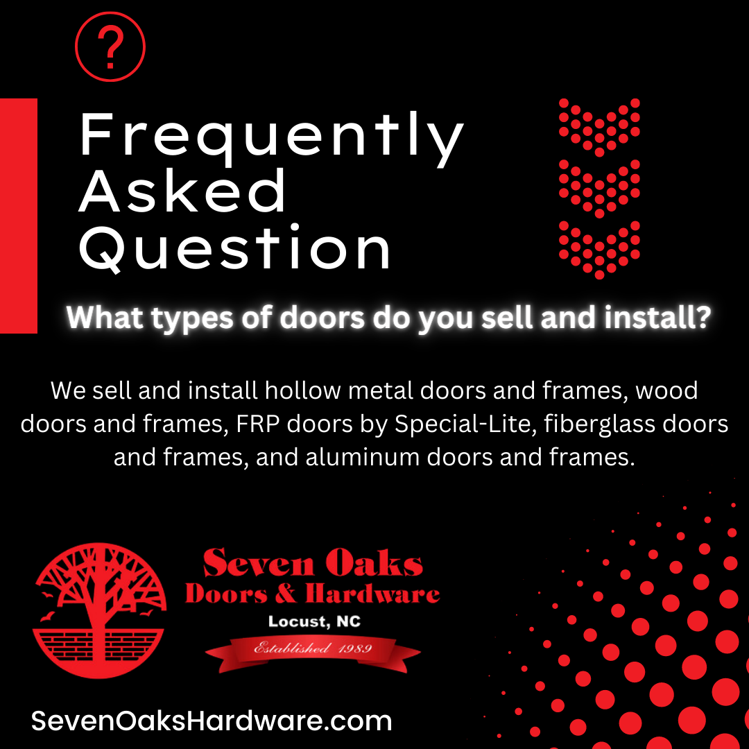 FAQ Friday...What Types of Doors Do We Sell and Install?