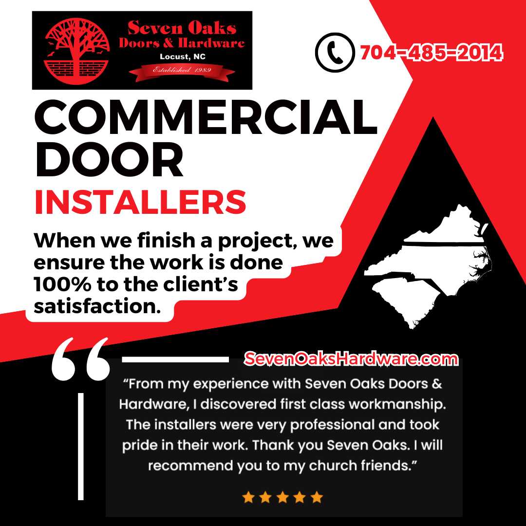 Your Source for Top Commercial Door and Hardware Brands in NC, SC & VA