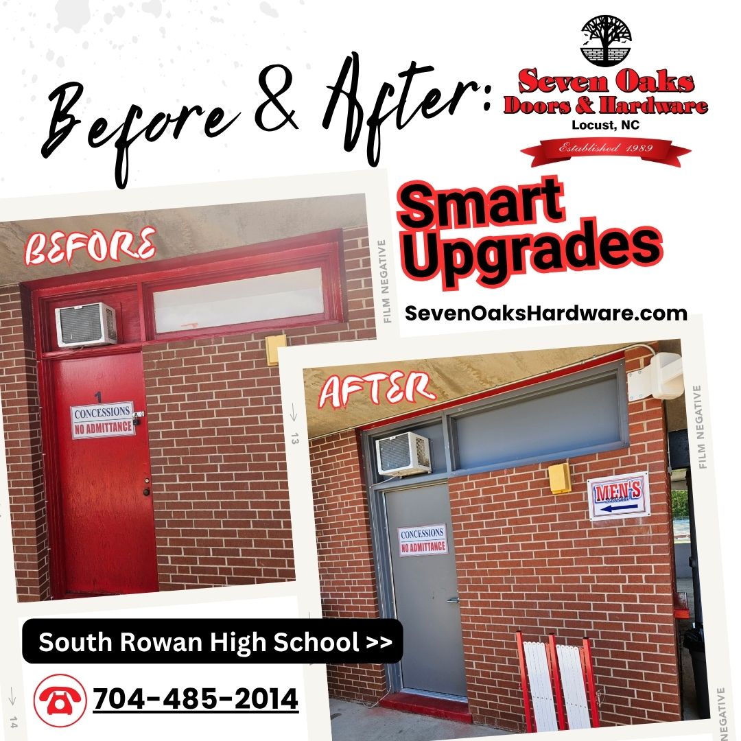 Before & After: South Rowan High School Gets a Smart Upgrade with Seven Oaks Commercial Doors & Hardware