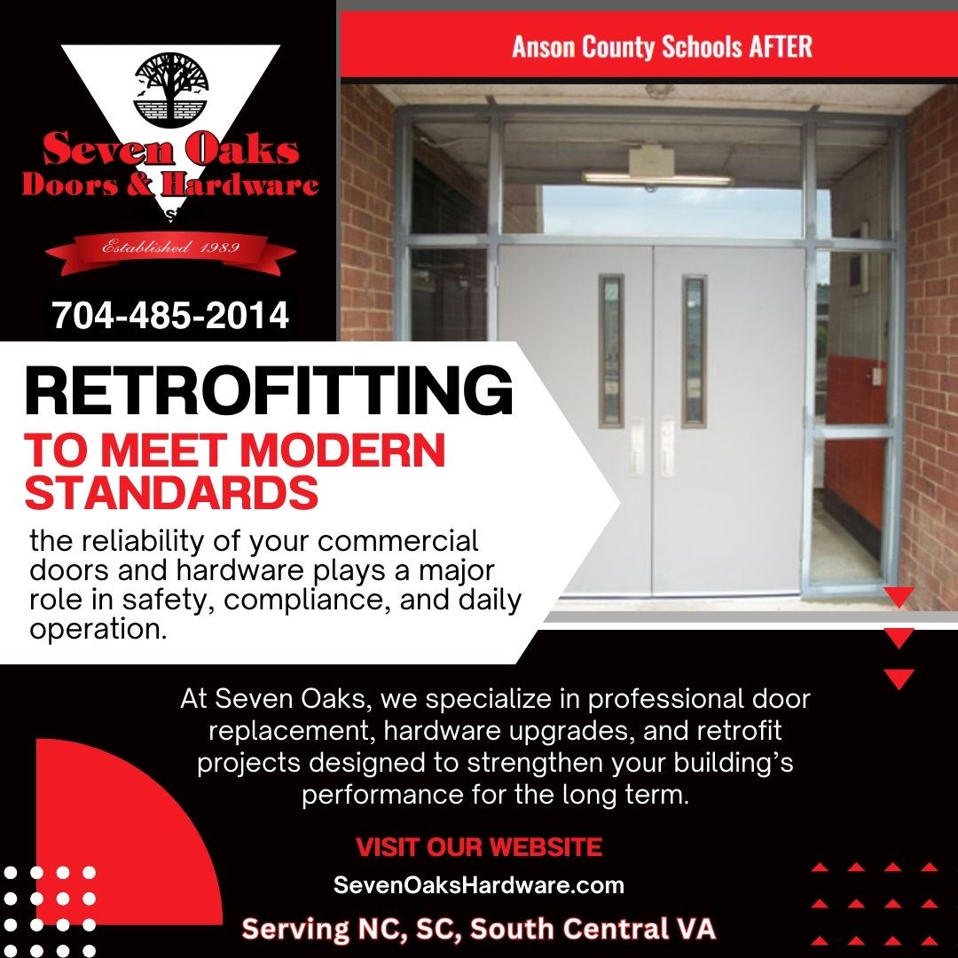 Commercial Door Replacement & Retrofitting Across South Central VA, NC & SC
