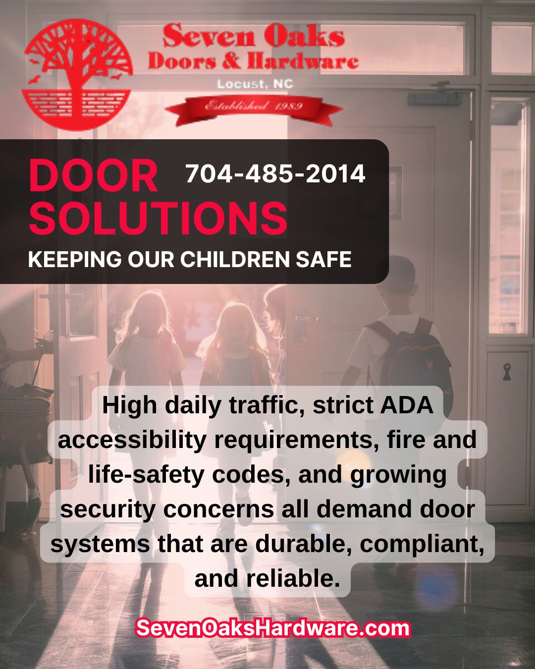 Commercial Doors for Schools and Churches in Rocky Mount, NC