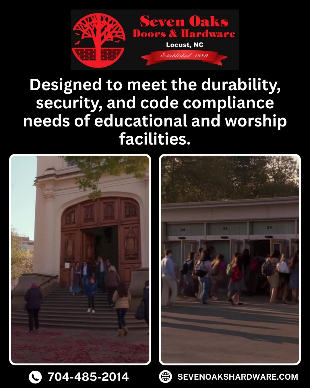 Commercial Doors in Greenville, NC for Schools & Churches