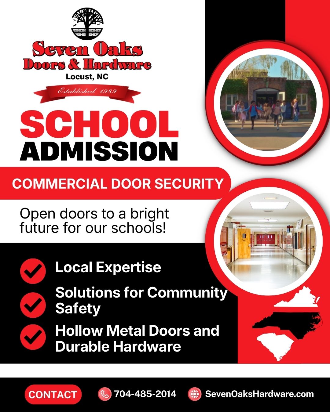 Commercial Doors for Schools and Churches in Charleston, SC