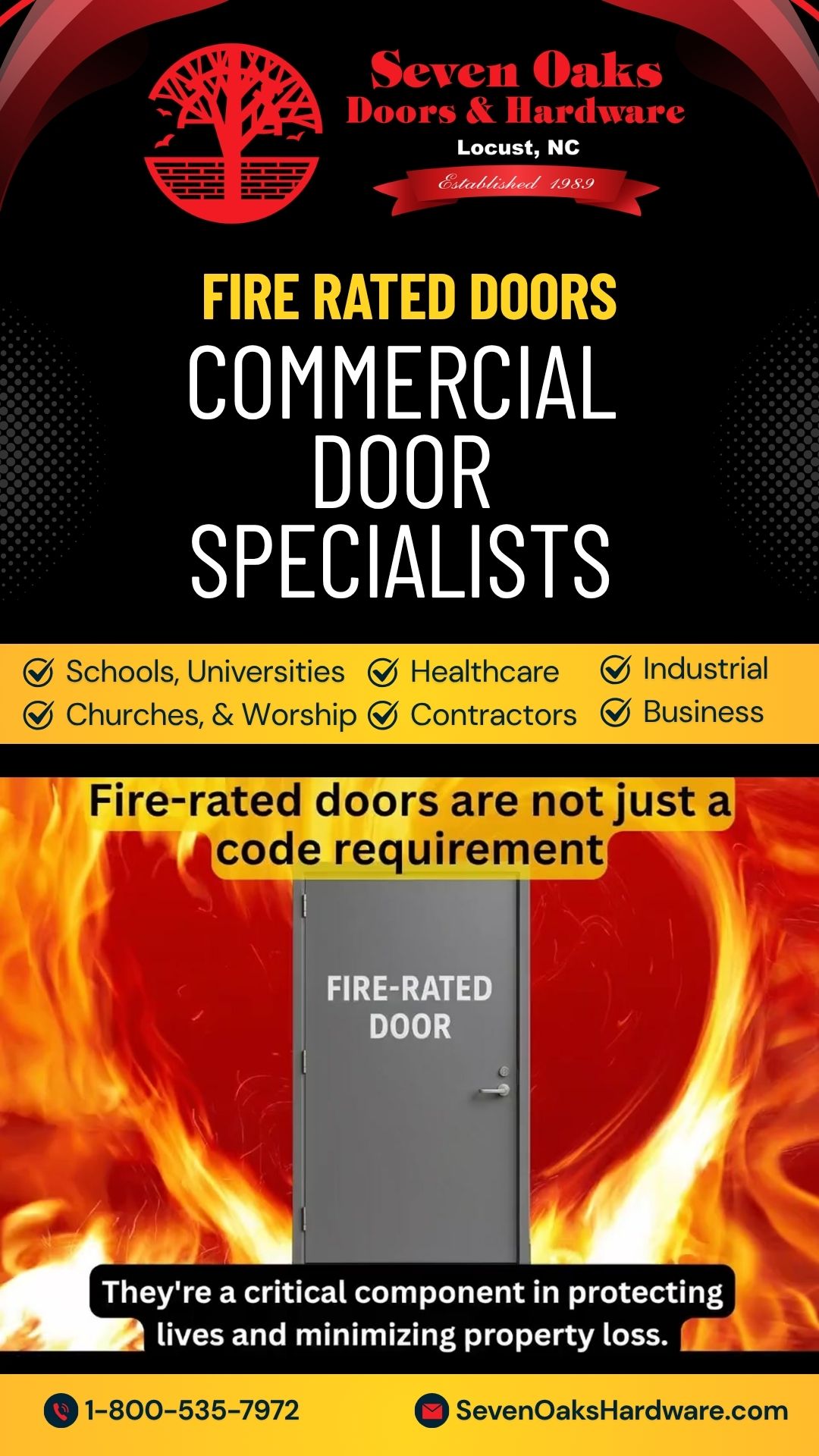 Commercial Doors for Schools in Wilson, NC