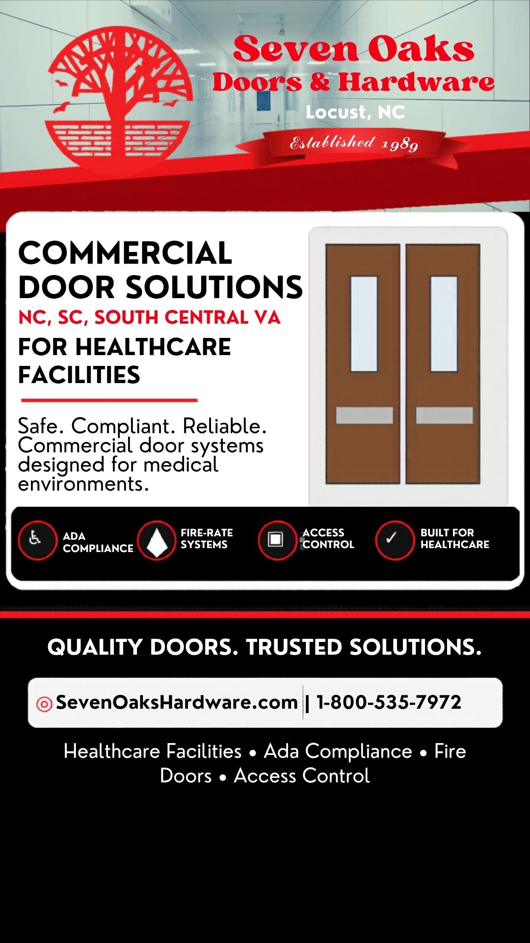 Commercial Doors for Healthcare Facilities in Lynchburg, VA