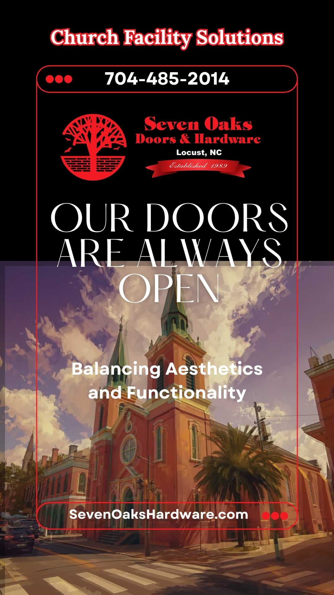 Commercial Church Entrance Doors in Columbia, SC