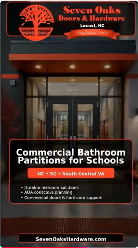 Commercial Bathroom Partitions for Schools in NC, SC & South Central VA