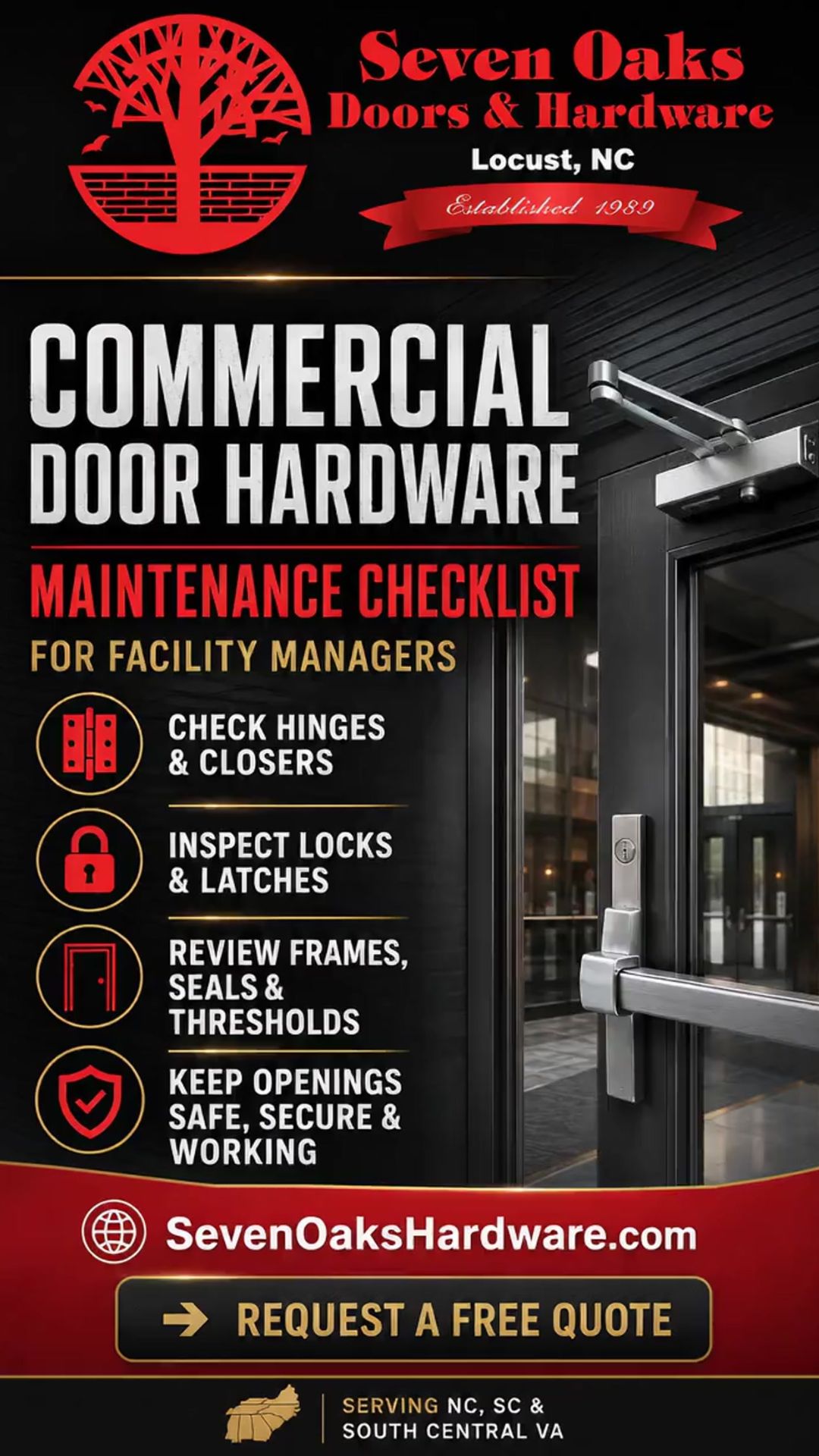 Commercial Door Hardware Maintenance Checklist for Facility Managers