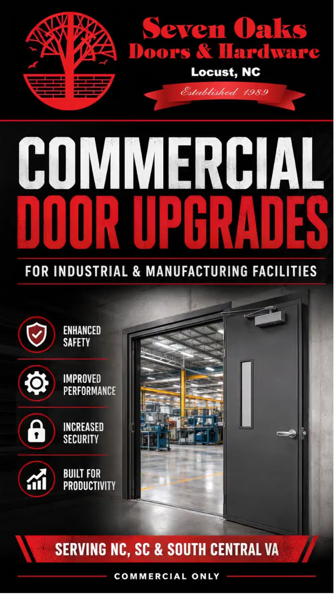 Commercial Door Upgrades for Industrial and Manufacturing Facilities