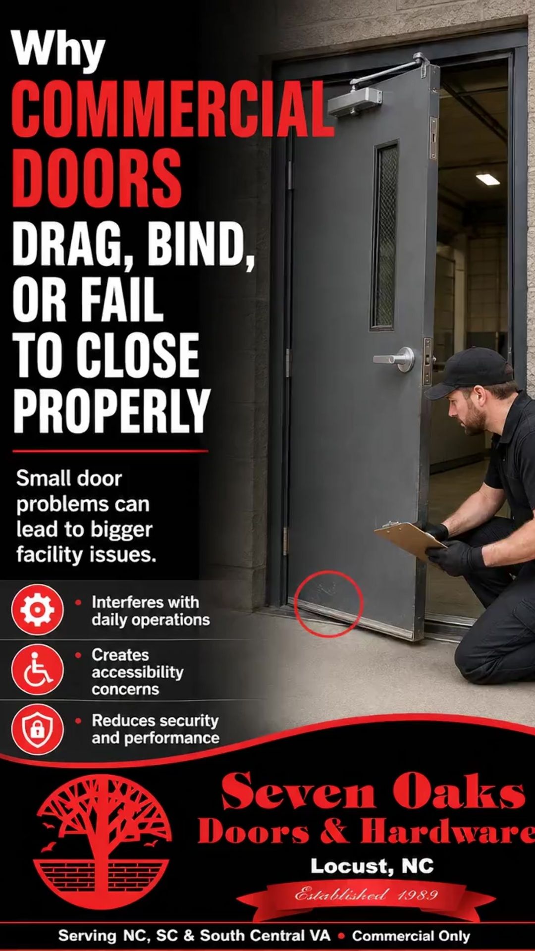 Why Commercial Doors Drag, Bind, or Fail to Close Properly