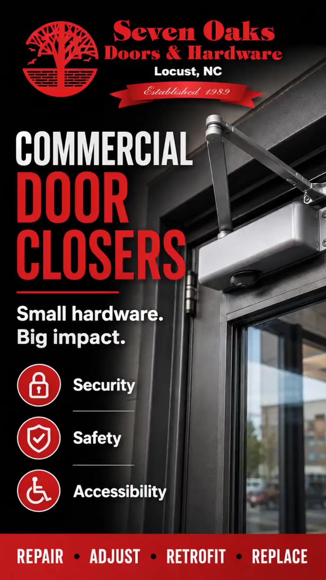 Commercial Door Closers: Signs They Need Adjustment, Repair, or Replacement