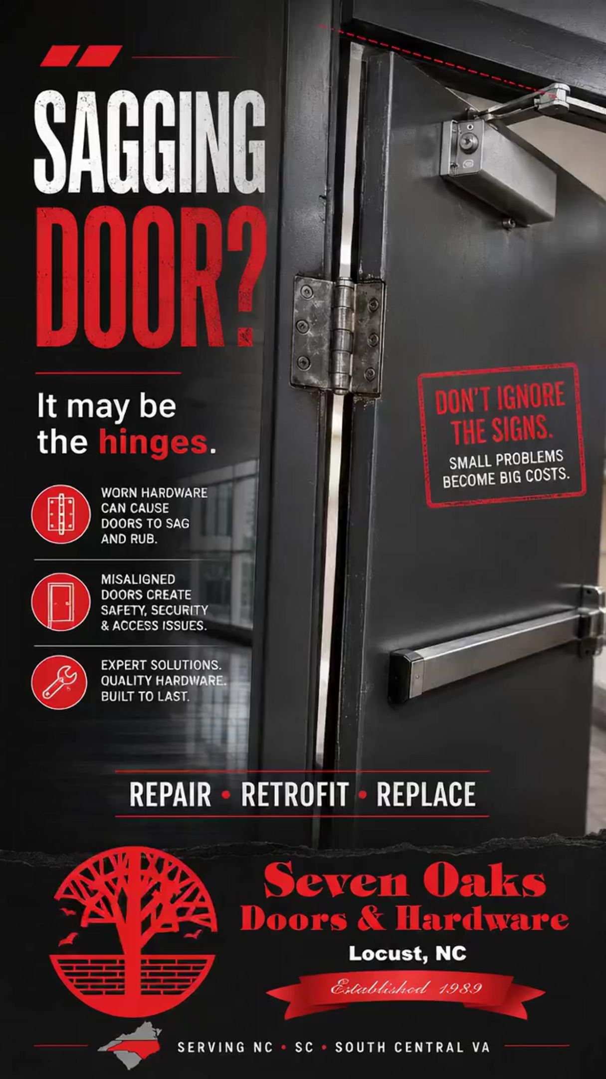 Commercial Door Hinges: When Repair Isn’t Enough
