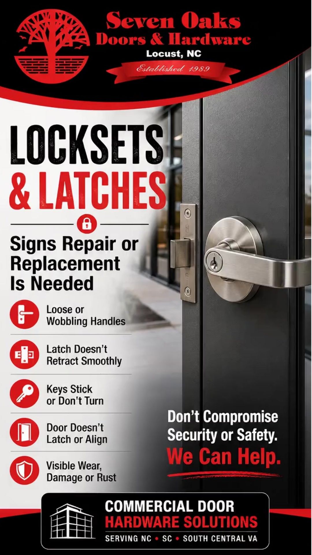 Commercial Door Locksets and Latches: Signs Repair or Replacement Is Needed